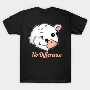 I live Vegan - No difference - The Food lovers T-Shirt